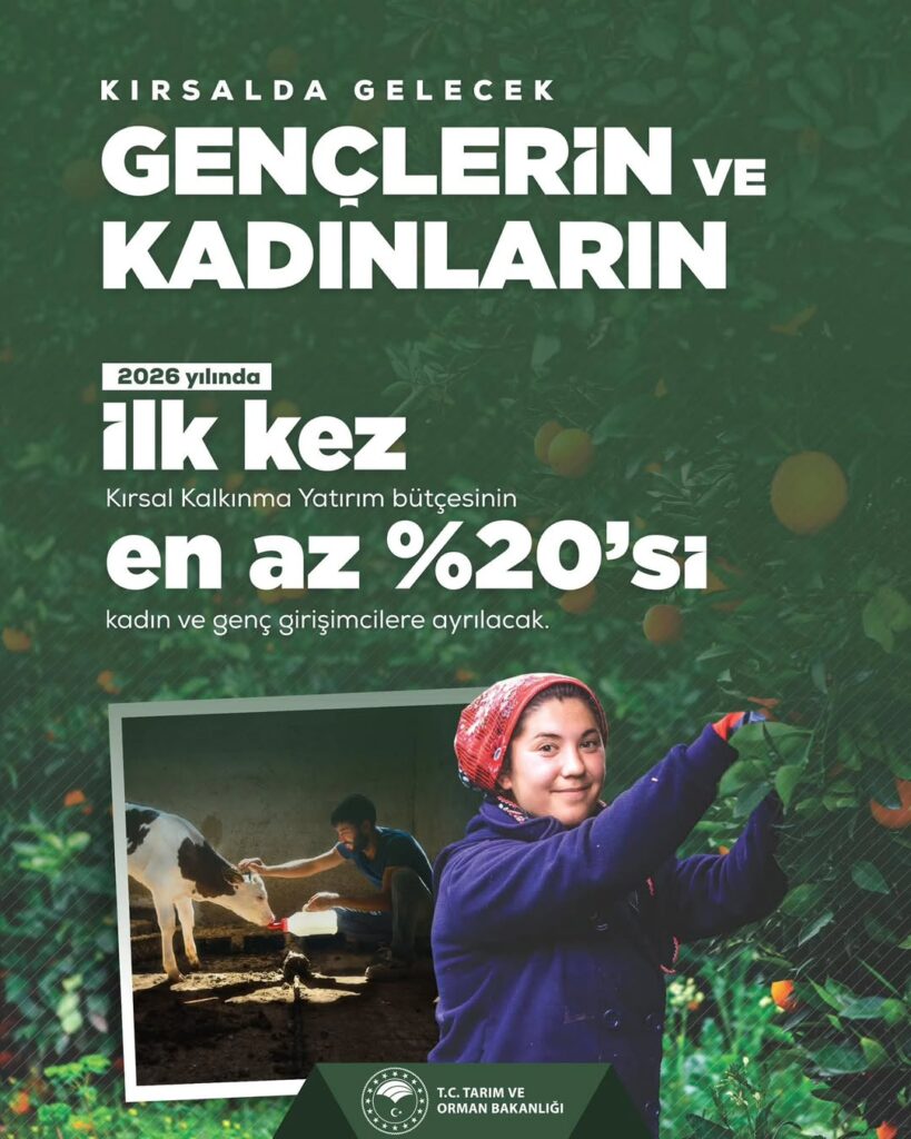 2026 Yılı Kırsal Kalkınma Yatırım Bütçesi’nde Yeni Dönem: %20 Kadın ve Genç Girişimcilere