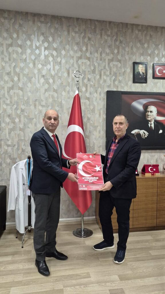 Türkiye Harp Malülü Gaziler, Şehit Dul ve Yetimleri Derneği Afyonkarahisar Şube Başkanı İsmail Kumartaşlı, Afyonkarahisar Devlet Hastanesi Başhekimimiz Op.Dr. Osman Acar’ı Ziyaret Etti