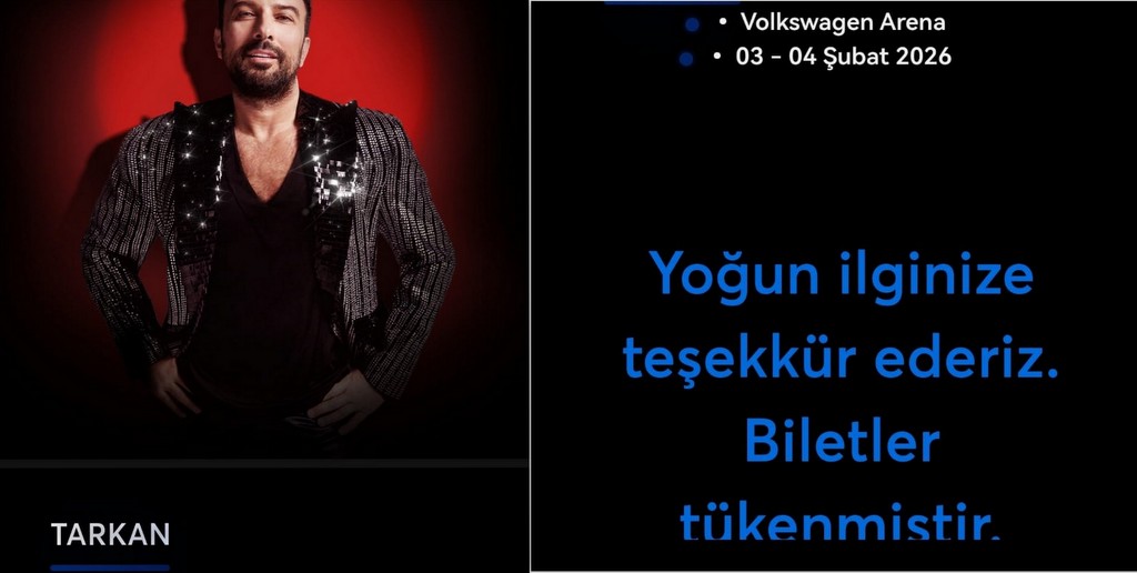 Mega Star Tarkan’a Büyük İlgi: Biletler 30 Dakikada Tükendi!