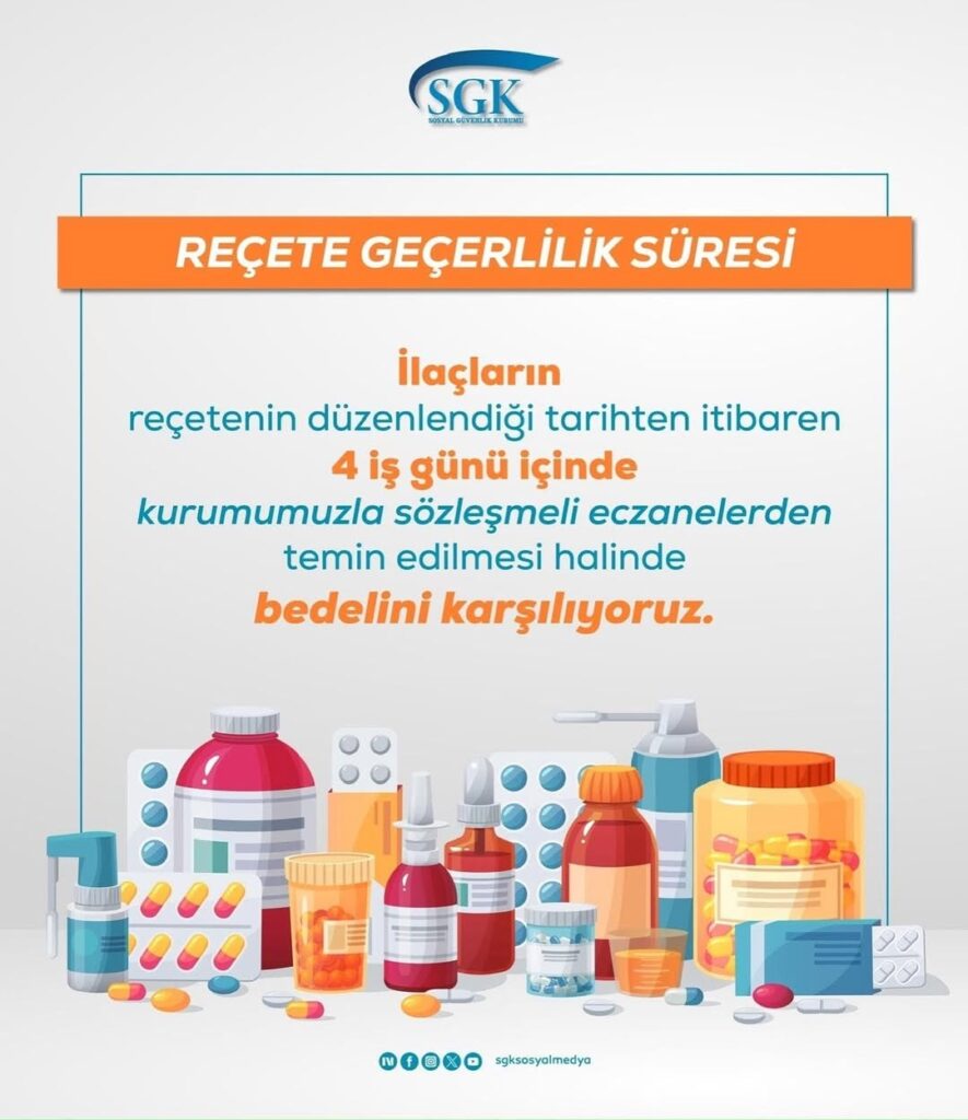 SGK’dan Yeni Düzenleme: İlaçların Reçete Tarihinden İtibaren 4 İş Gününde Temini