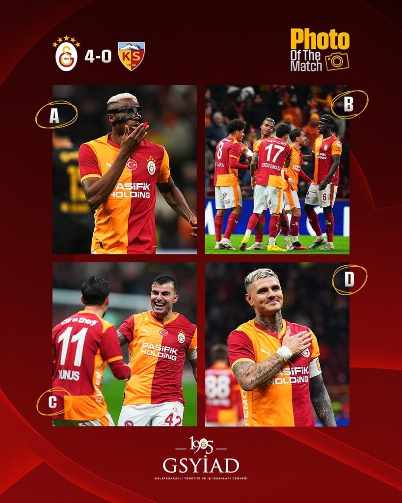 Galatasaray Spor Kulübü, Gecenin En Güzel Sarı Kırmızı Karelerini Seçiyor