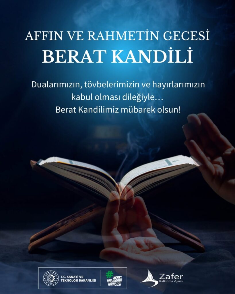 Afyonkarahisar Sanayi Ve Teknoloji Bakanlığı Kalkınma Ajansları Genel Müdürlüğü’nden Berat Kandili Paylaşımı