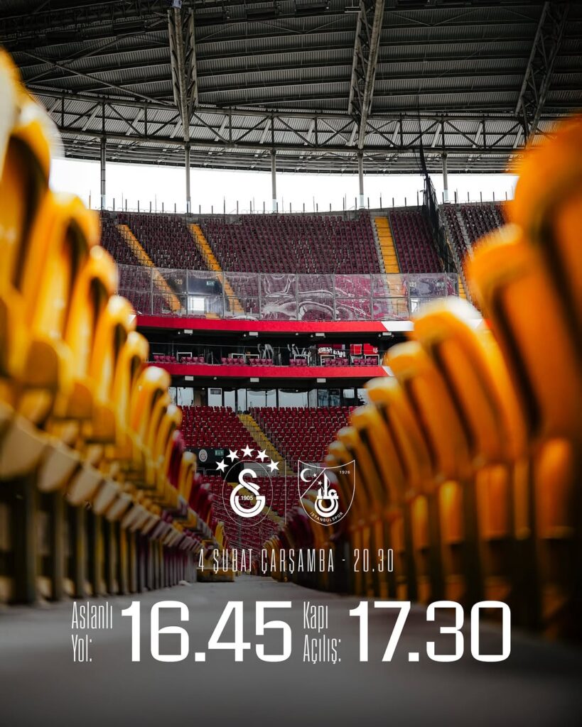 Galatasaray’ın İstanbulspor ile Oynayacağı Maçın Stadyum Bilgileri