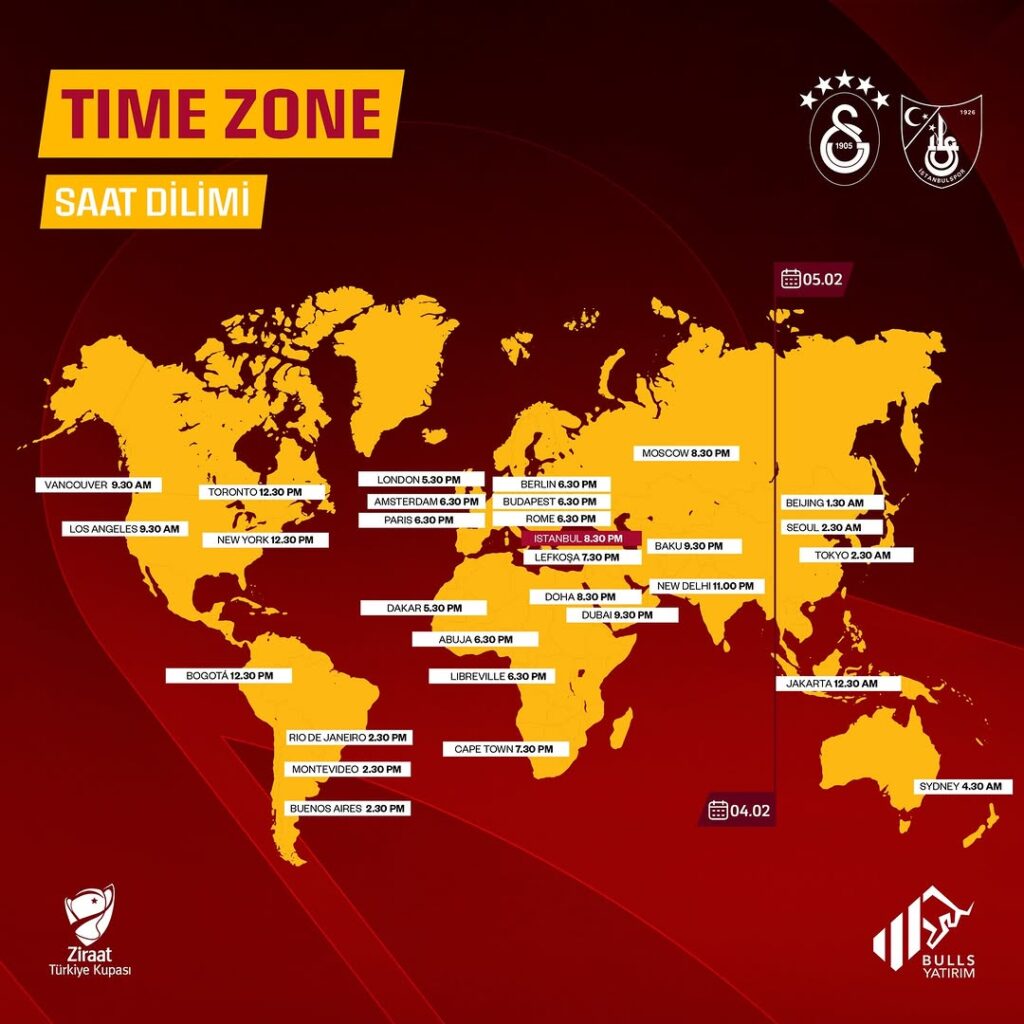Galatasaray’ın İstanbulspor Maçı Saatleri