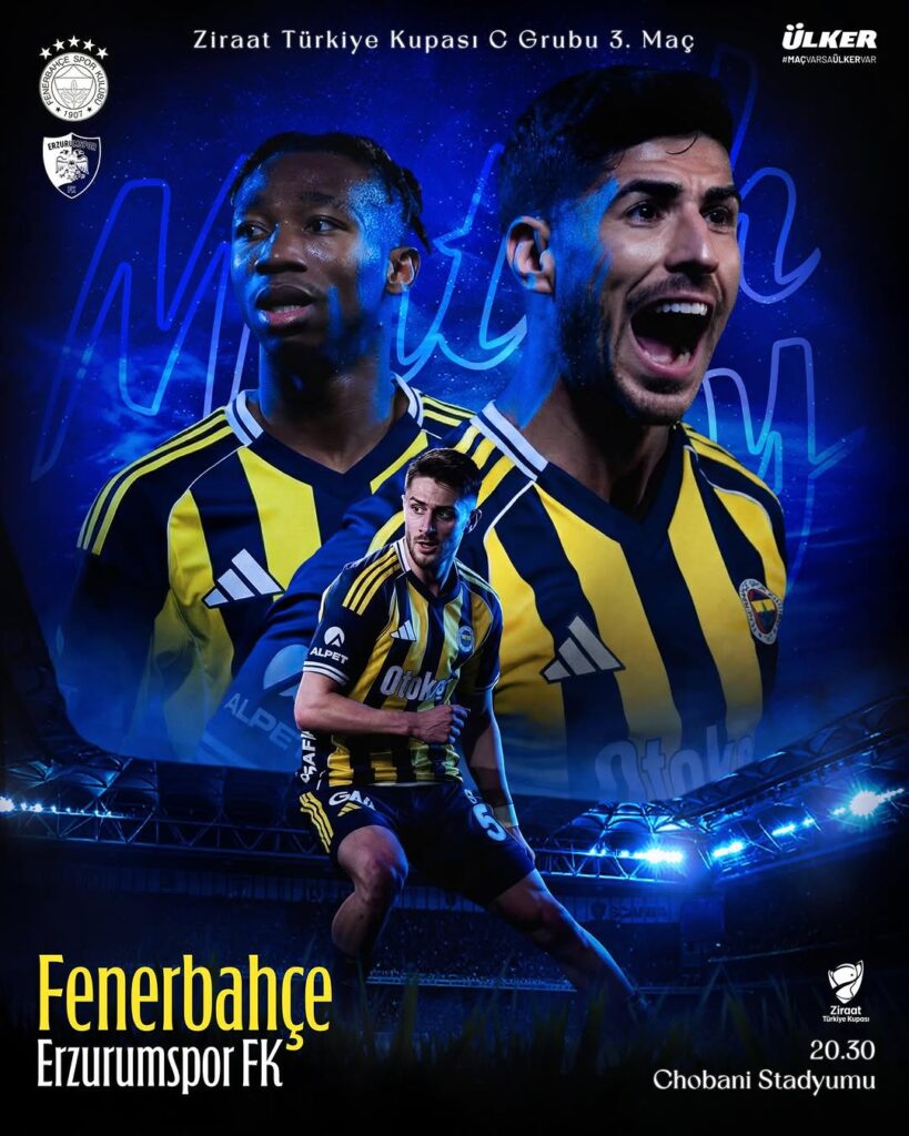 Fenerbahçe Ziraat Türkiye Kupası’nda Erzurumspor FK ile Karşılaşacak