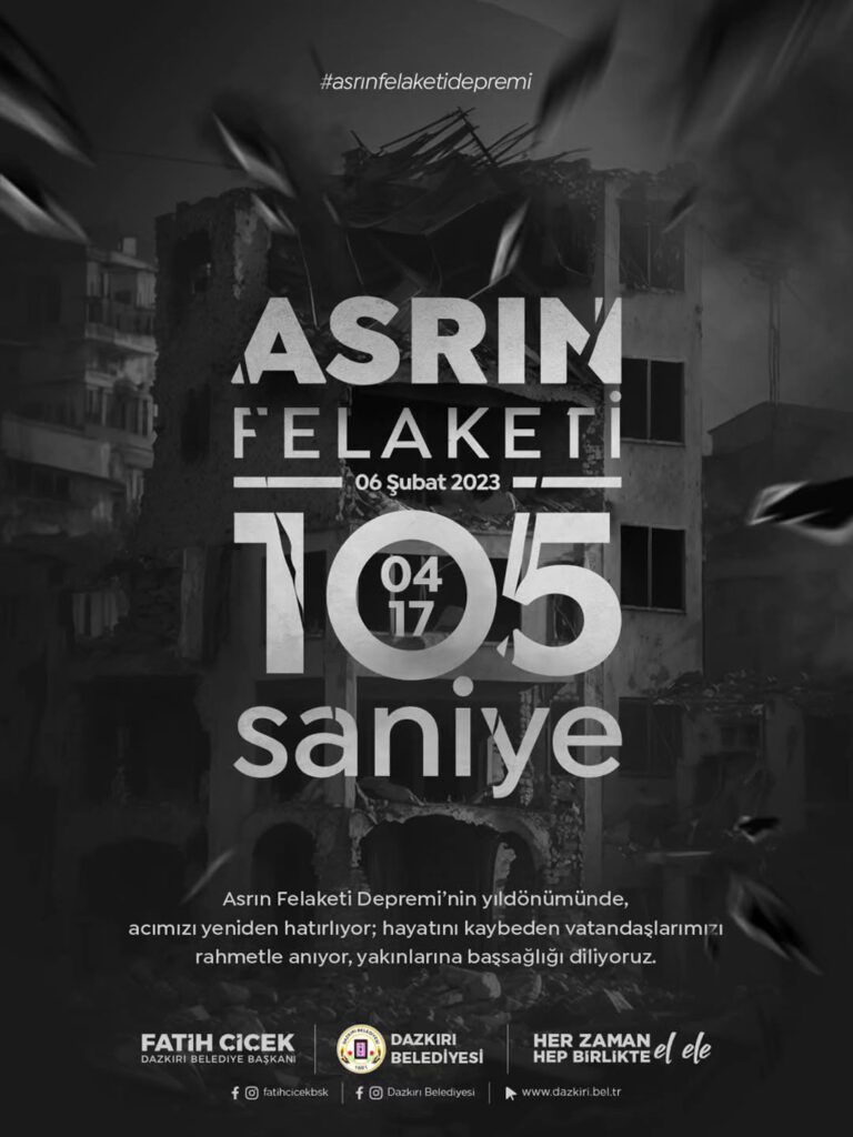 Asrın Felaketi Depremi’nin Yıldönümünde Dazkırı Belediye Başkanı’ndan Anlamlı Paylaşım