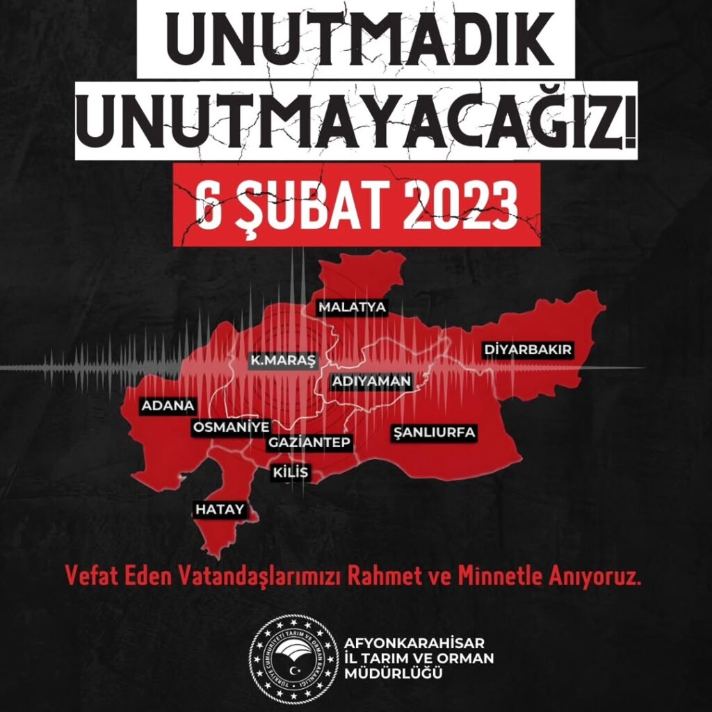Afyonkarahisar İl Tarım Ve Orman Müdürlüğü’nden Önemli Açıklama: UNUTMADIK, UNUTMAYACAĞIZ!
