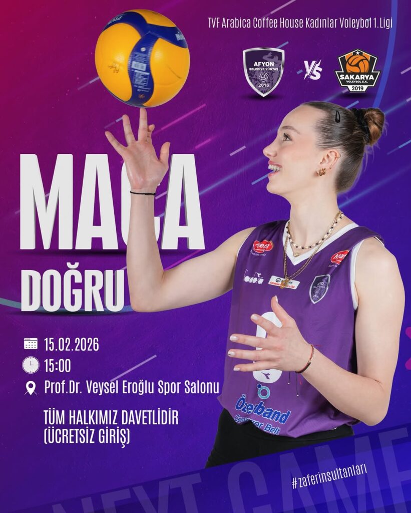 Afyon Belediye Yüntaş Voleybol Takımı, Sakarya Voleybol Takımı ile Karşılaşacak