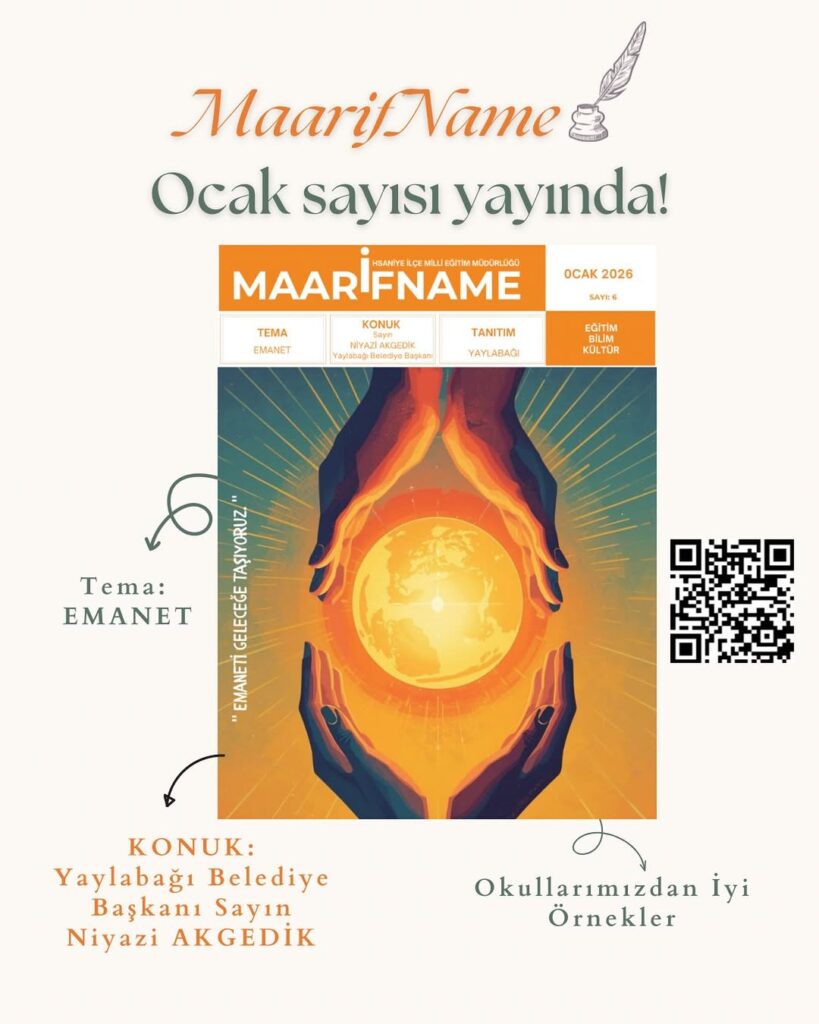 İhsaniye İlçe Milli Eğitim Müdürlüğü’nden Yeni Dergi: MaarifName 6. Sayı