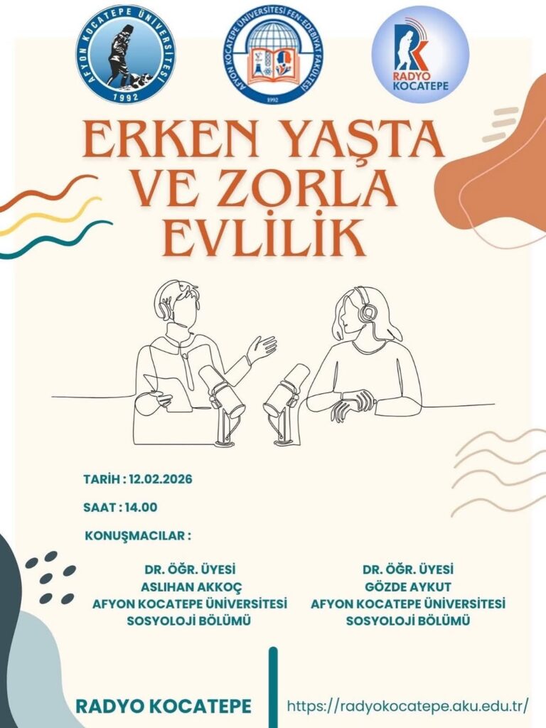 Afyon Kocatepe Üniversitesi’nden Erken Yaşta ve Zorla Evlilik Konulu Radyo Programı