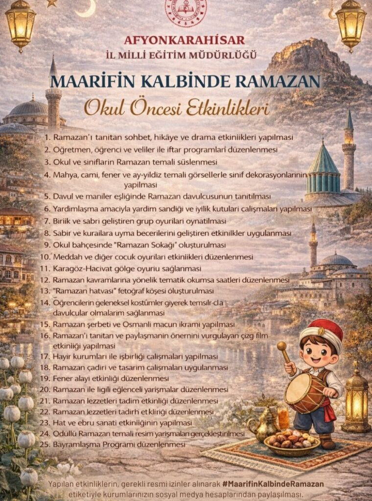 Afyonkarahisar İl Milli Eğitim Müdürlüğü’nden Ramazan Hazırlıkları