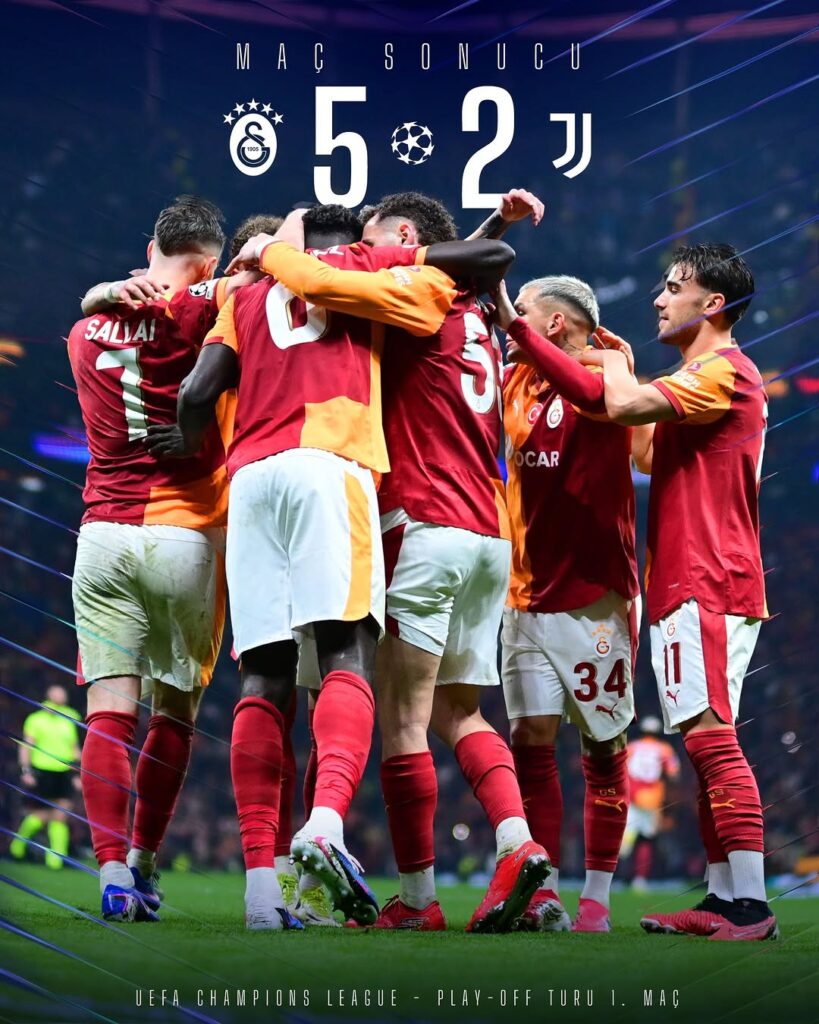 Galatasaray, Şampiyonlar Ligi’nde Juventus’u Mağlup Etti