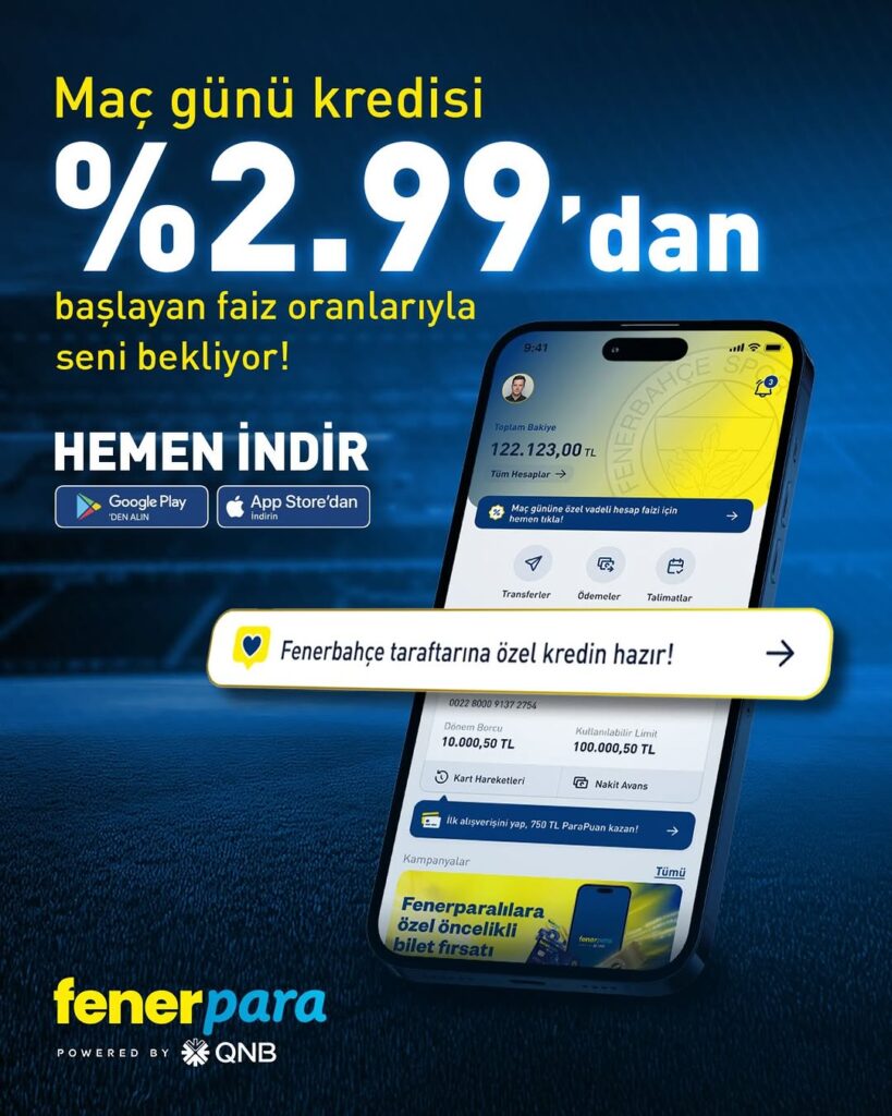 Fenerbahçe’den Yeni Hizmet: Fenerpara Dijital Bankacılık!