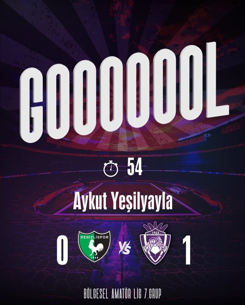 Aykut Yeşilyayla’nın Attığı Golle 1923 Afyonkarahisar Spor Kulübü Galibiyete Ulaştı