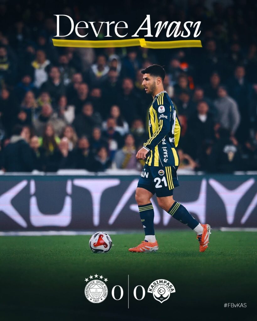Fenerbahçe – Kasımpaşa Maçında İlk Yarı 0-0 Sonuçlandı