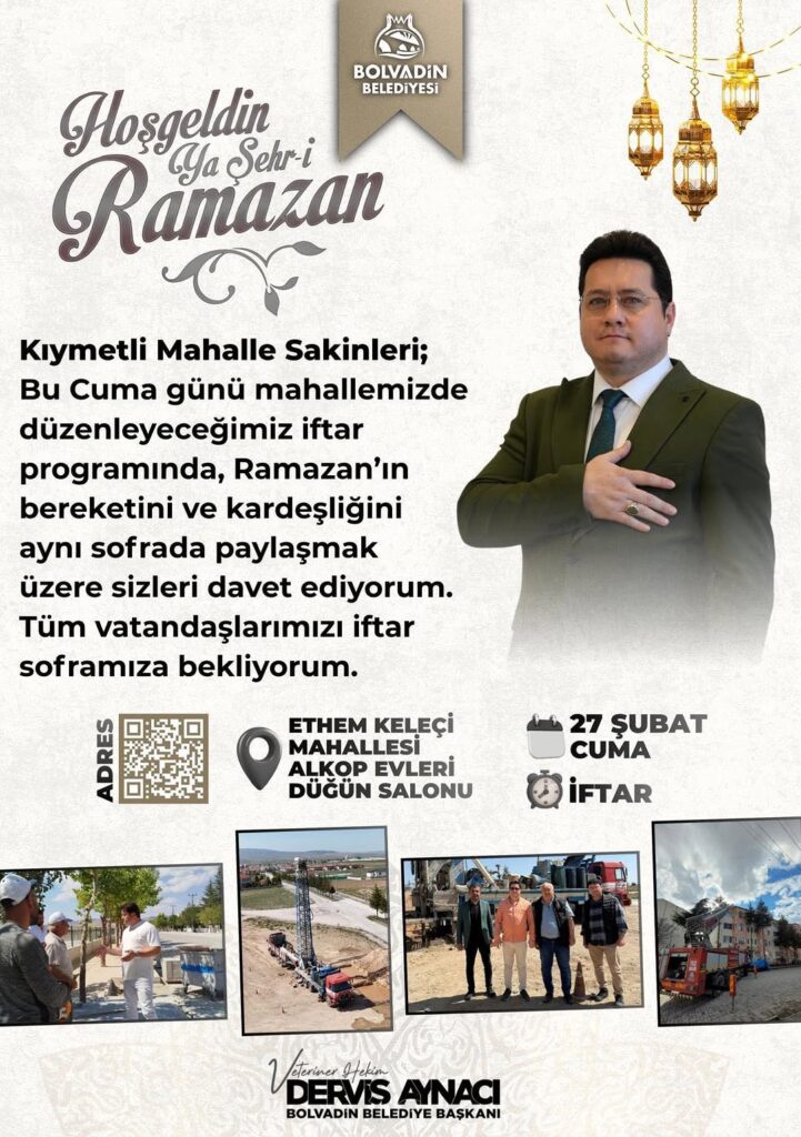 Bolvadin Belediye Başkanı Dervis Aynacı Bu Hafta Ethem Kelekçi Mahallesinde Olacak