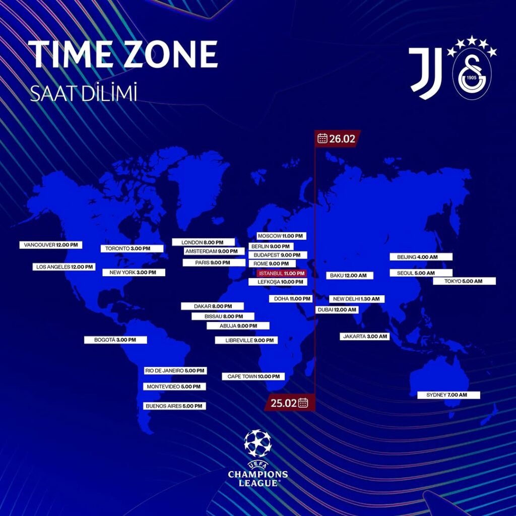 Galatasaray’ın Juventus Maçı Saatleri Belli Oldu!