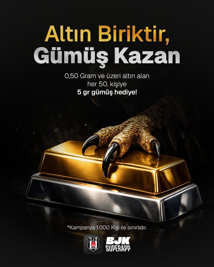 Beşiktaşlılara Özel BJK SuperApp’ten Altın Alana Gümüş Hediye Kampanyası