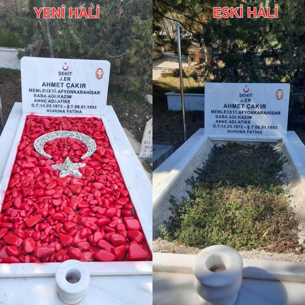 Afyon Şehit Gaziler Derneği’nden Anlamlı Hizmet: Şehit J.Er Ahmet ÇAKIR’ın Mezarı Yenilendi