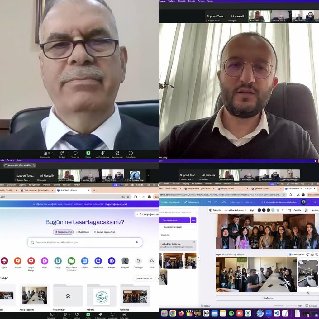 Afyon Kocatepe Üniversitesi Web Sayfası Yöneticilerine Canva Eğitimi Verdi