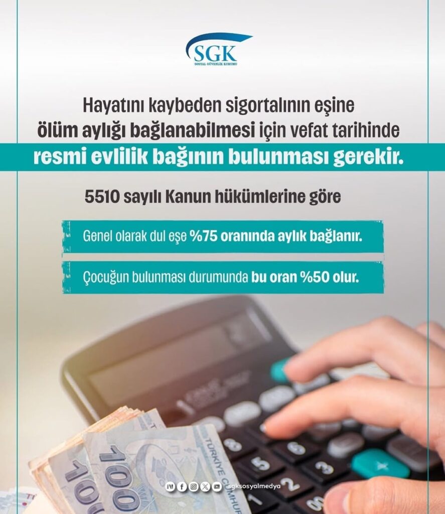 SGK: Ölüm Aylığı İçin Resmi Evlilik Şartı