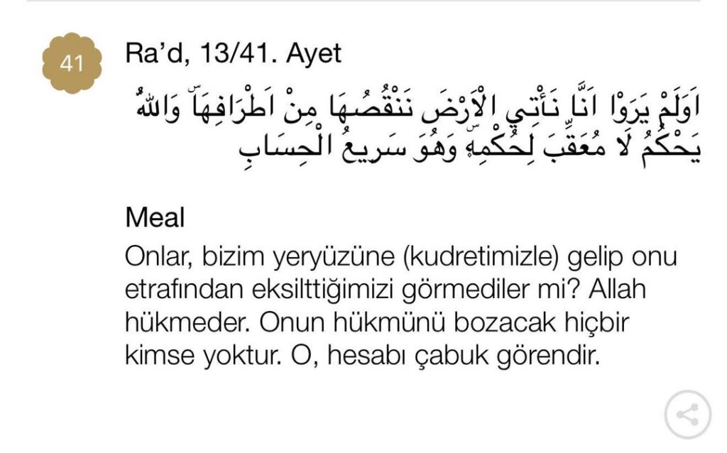 Uzay Bilimciler ve Müfessirler Yeryüzünün Etrafından Eksiltilmesini Açıklıyor