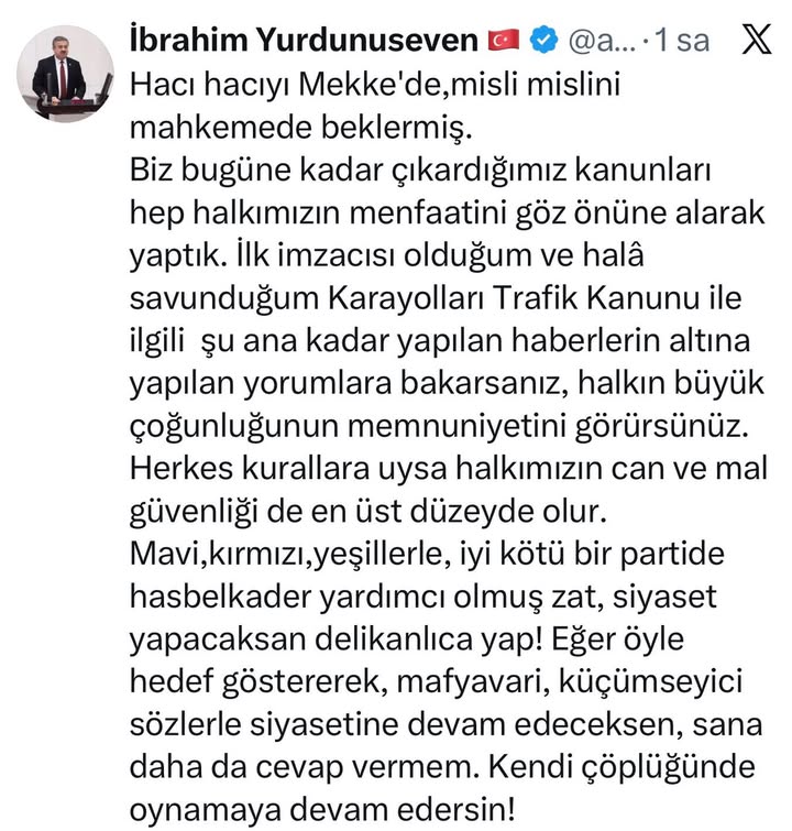 Afyonkarahisar Milletvekili’nden Trafik Kanunu Hakkında Açıklama