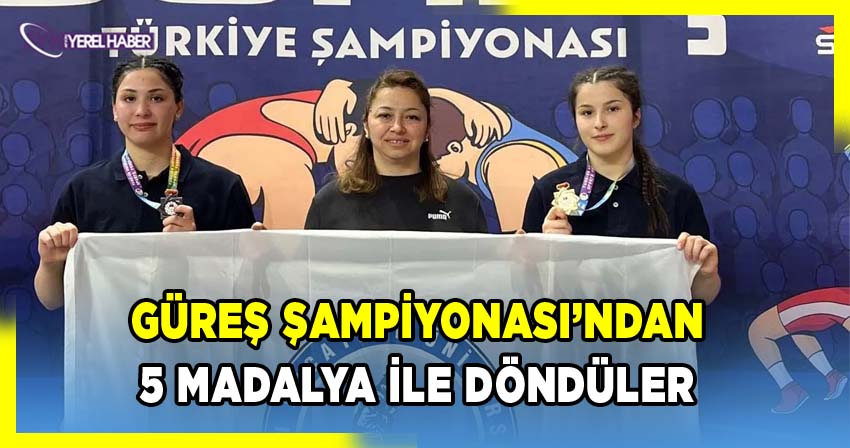 AKÜ SBF Öğrencilerinden Güreş Şampiyonasında 5 Madalya