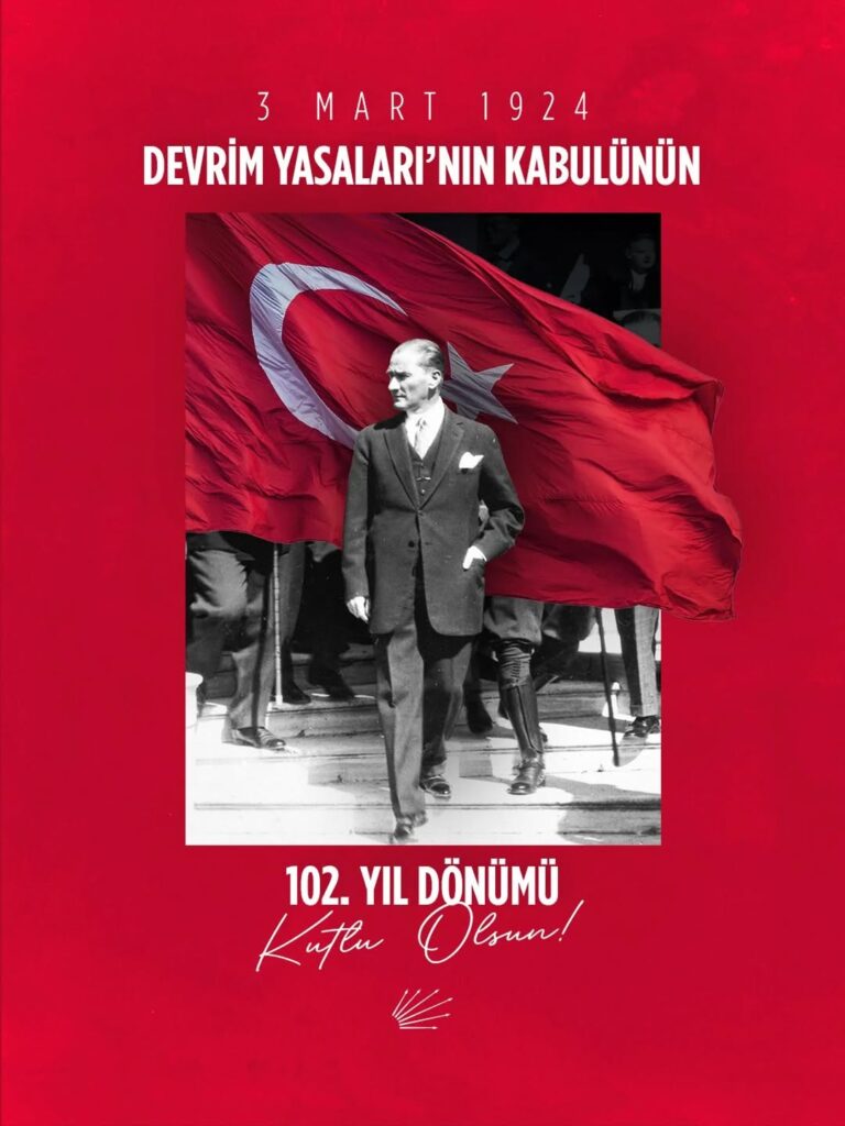 Atatürk’ün Devrim Yasaları’nın 102. Yıl Dönümünde Anılması