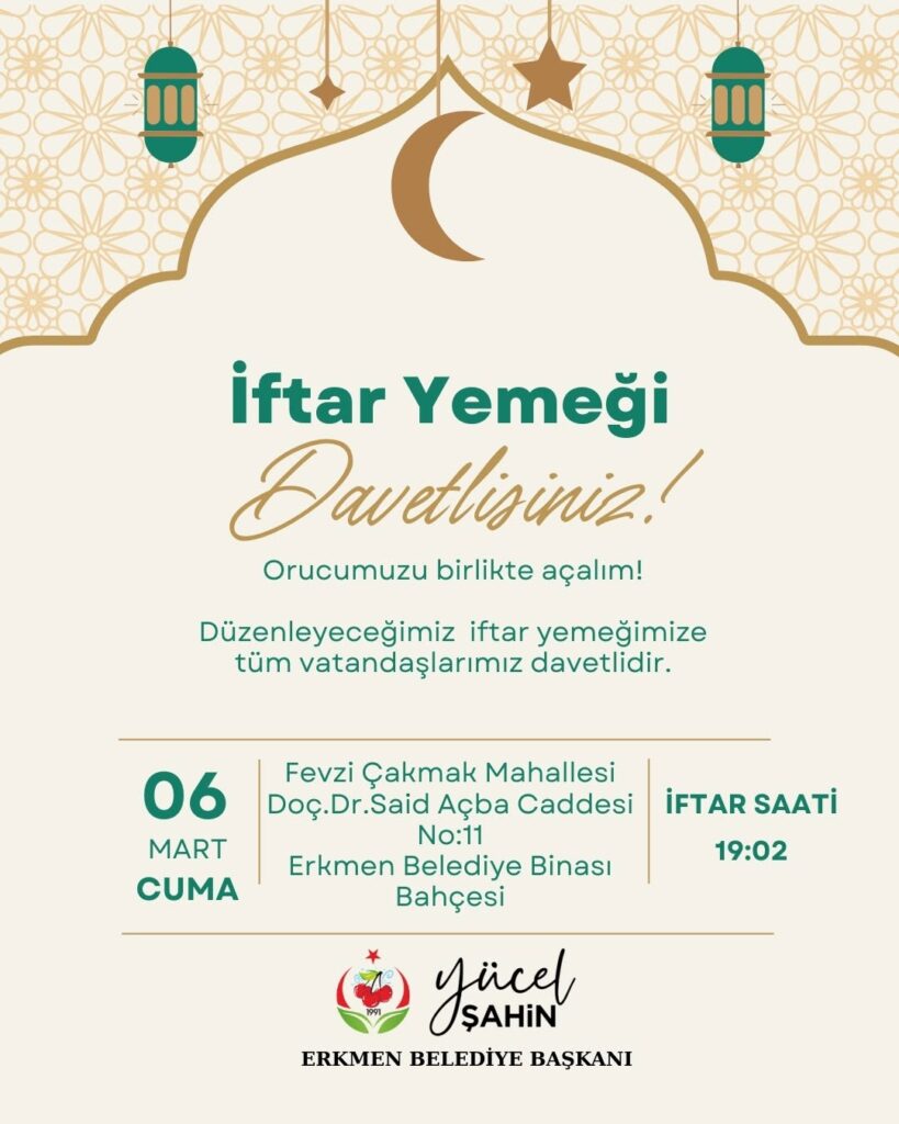 Erkmen Belediyesi Geleneksel Toplu İftar Daveti