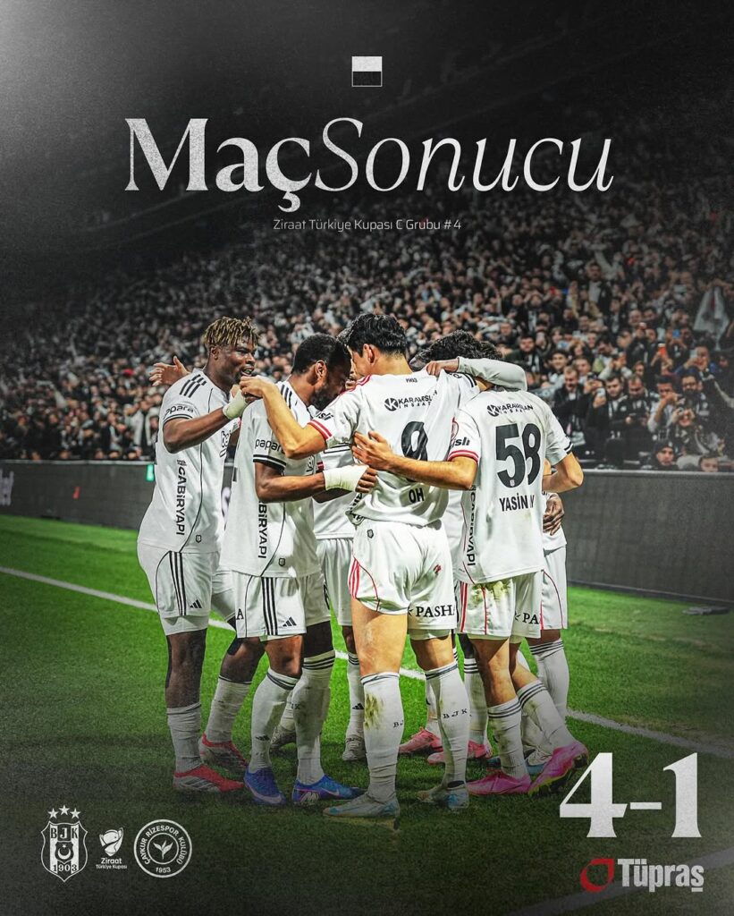 Beşiktaş Ziraat Türkiye Kupası’nda Çeyrek Finale Yükseldi!