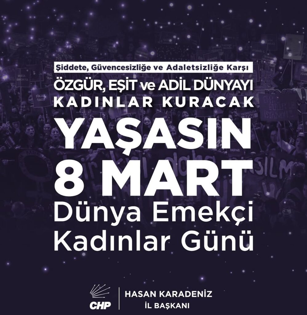 CHP Afyonkarahisar İl Başkanlığı’ndan Kadınlar Günü Mesajı