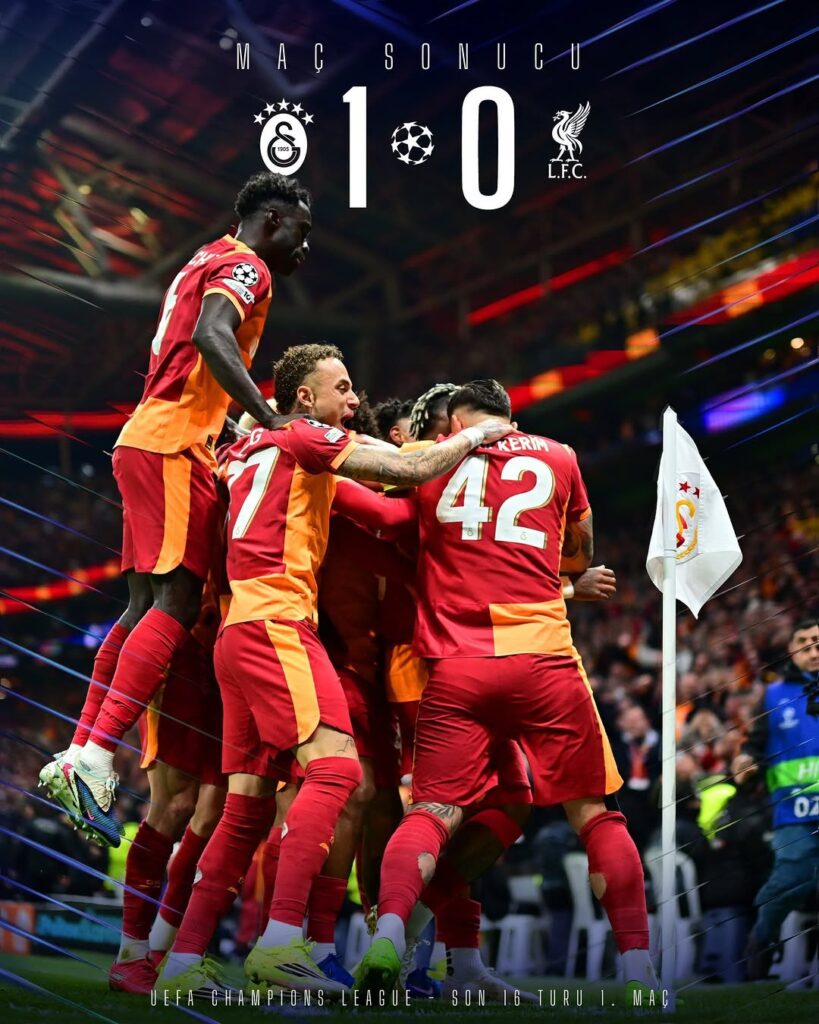 Galatasaray, Şampiyonlar Ligi’nde Liverpool’a Karşı Aldığı Galibiyetle Gururlandırdı