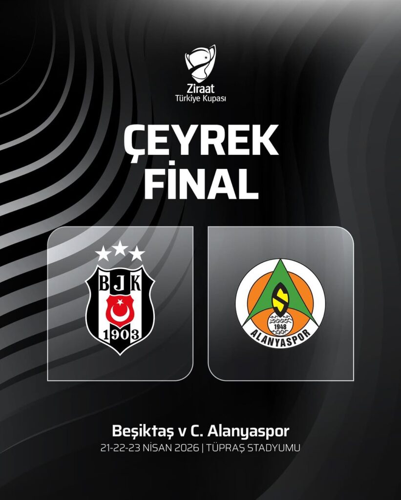 Beşiktaş Ziraat Türkiye Kupası’nda C. Alanyaspor ile eşleşti