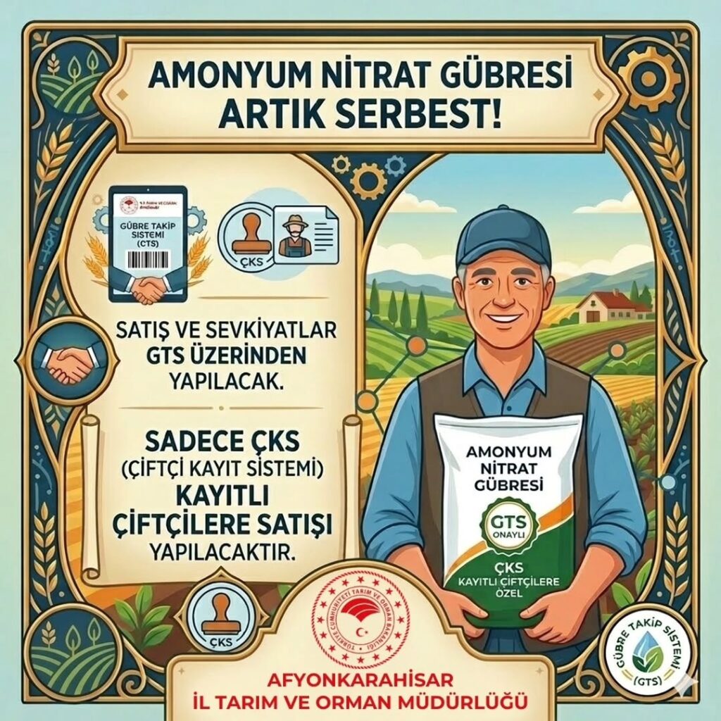 Amonyum Nitrat Gübresi Artık Serbest!