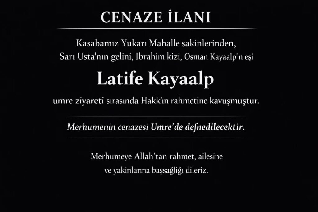 Afyonkarahisar AhmetPaşa Belediyesi’nden Başsağlığı Mesajı