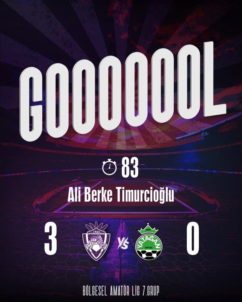 1923 Afyonkarahisar Spor Kulübü’nden Ali Berke Timurcioğlu’na Geç Gool!