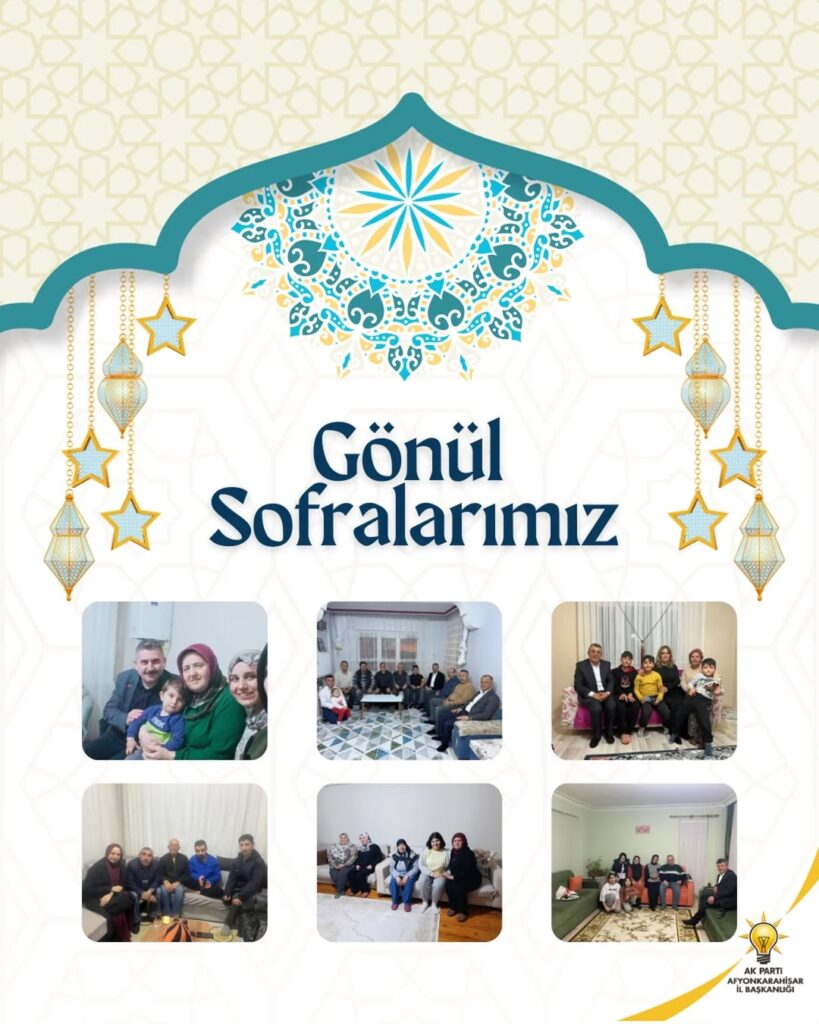 AK Parti Afyonkarahisar İl Başkanlığı’ndan Gönül Sofralarında Ramazan Paylaşımı