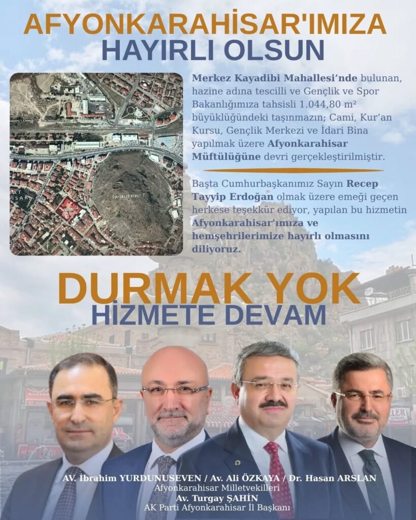 Afyonkarahisar’a Değer Katacak Yeni Hizmet Hayata Geçiyor