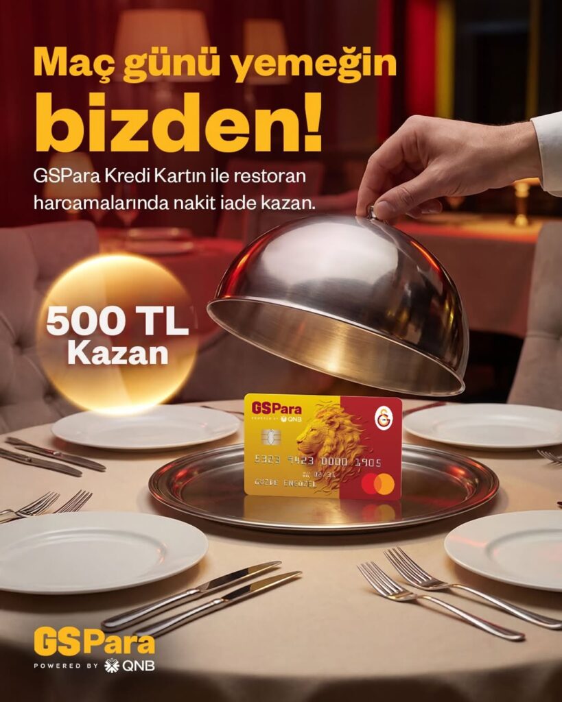 Galatasaray’dan Restoran Harcamalarında %10’a Varan Cashback Fırsatı!