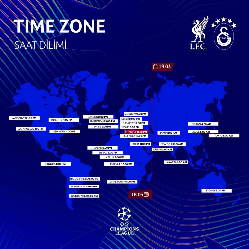 Galatasaray’ın Liverpool Maçı İçin Yayın Saatleri Belli Oldu!