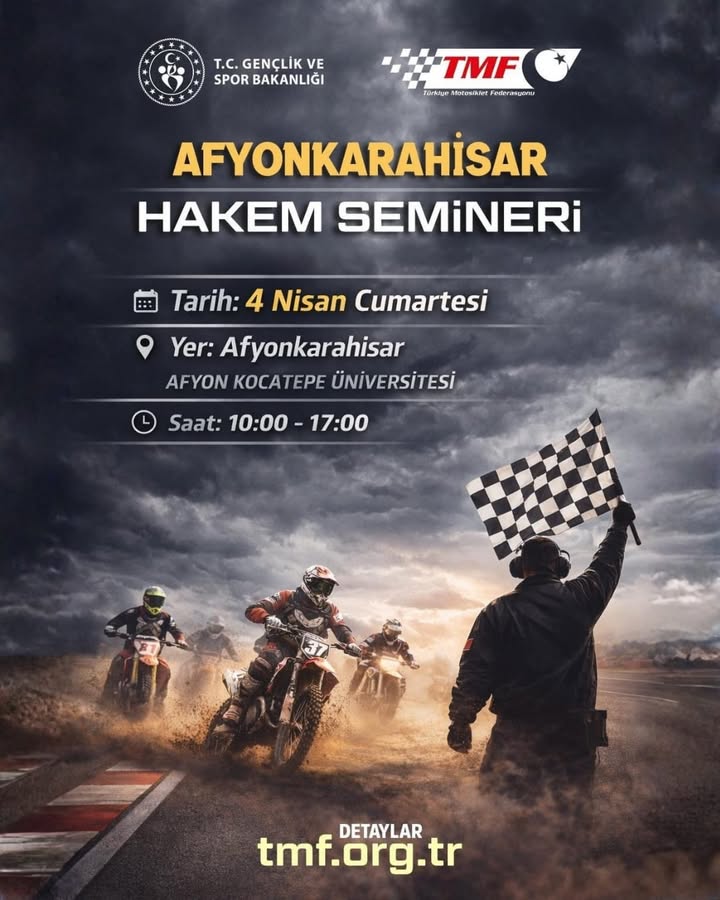 Afyonkarahisar’da Türkiye Motosiklet Federasyonu İş Birliğiyle Hakem Semineri Düzenlenecek