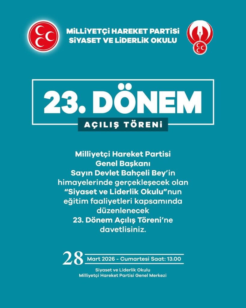 Mhp Afyonkarahisar Milletvekili Mehmet Taytak’tan Önemli Davet: Siyaset ve Liderlik Okulu Açılış Töreni