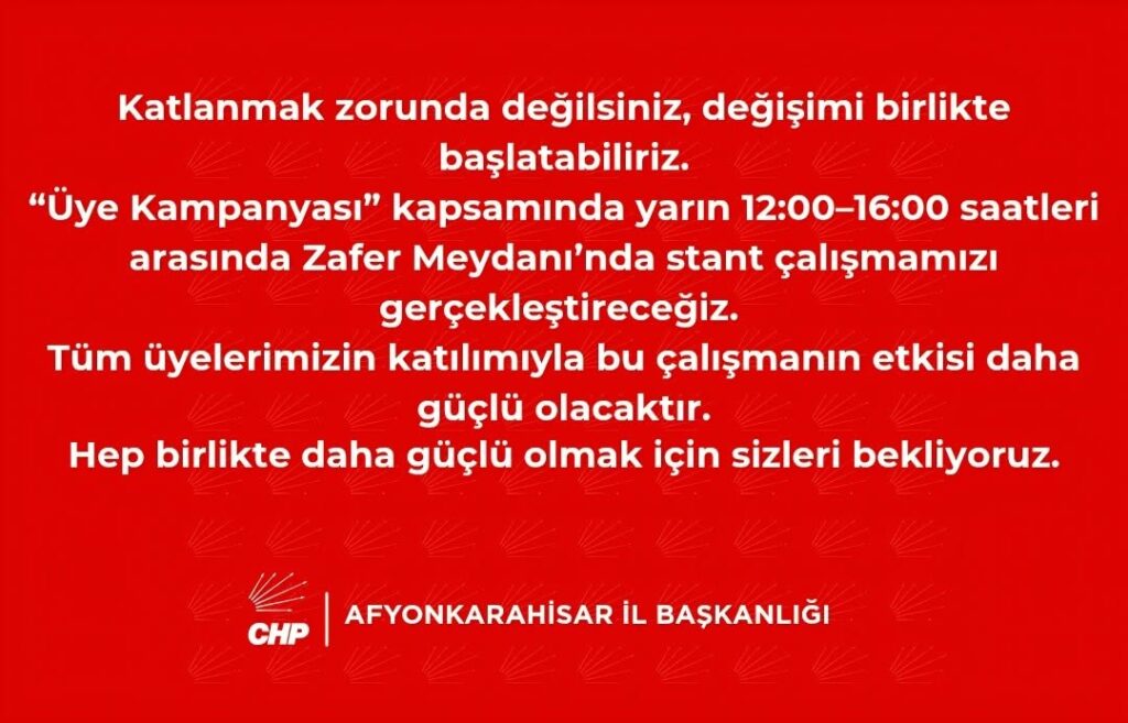 Yoksulluğa, Haksızlığa ve Hukuksuzluğa Karşı Güçlü Değişimin Parçası Olun!