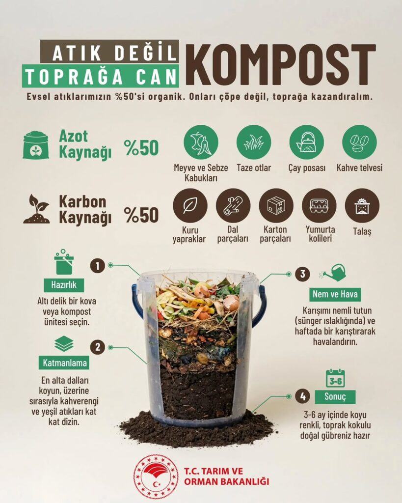 Evsel Atıkların %50’si Organik: Toprağa Geri Kazanın!