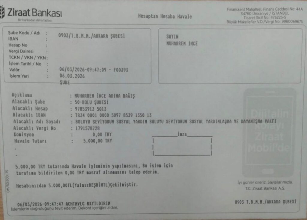 BOLSEV Vakfı’na Bağış Yapıldı