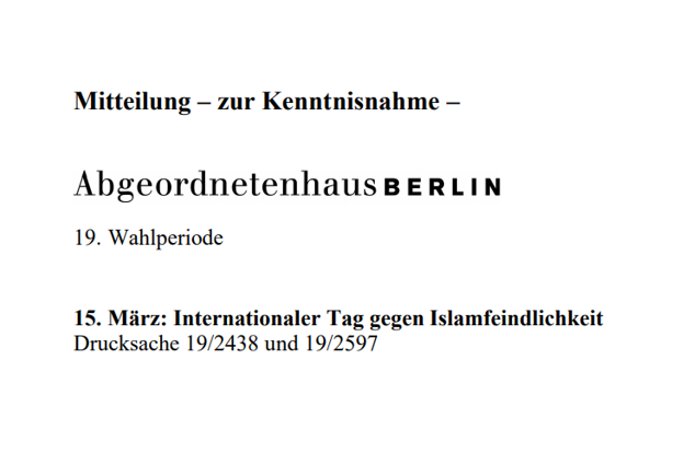 Berlin’de İslamofobiye Karşı Eylem Günü