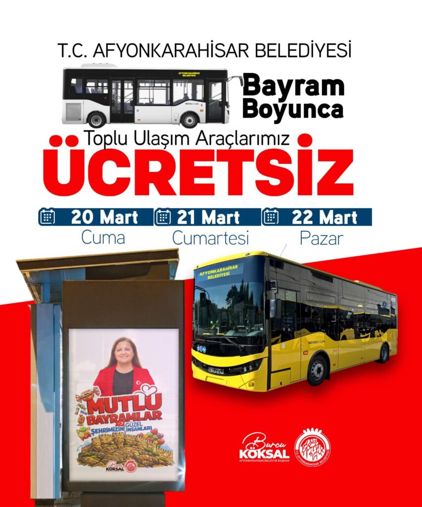 Bayramda Ücretsiz Halk Otobüsü