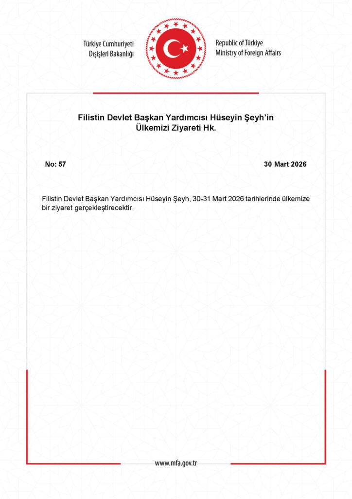 Filistin Başkan Yardımcısı Ziyareti