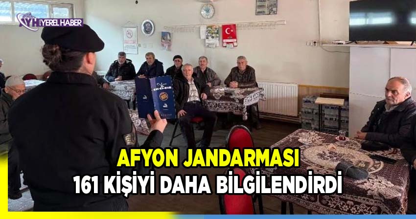 Afyonkarahisar İl Jandarma Komutanlığı 161 Kişiye Bilgilendirme Yaptı, 19 Öğrenciye Hediyeler Verdi